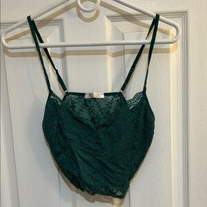 Elegant Green Lace Camisole